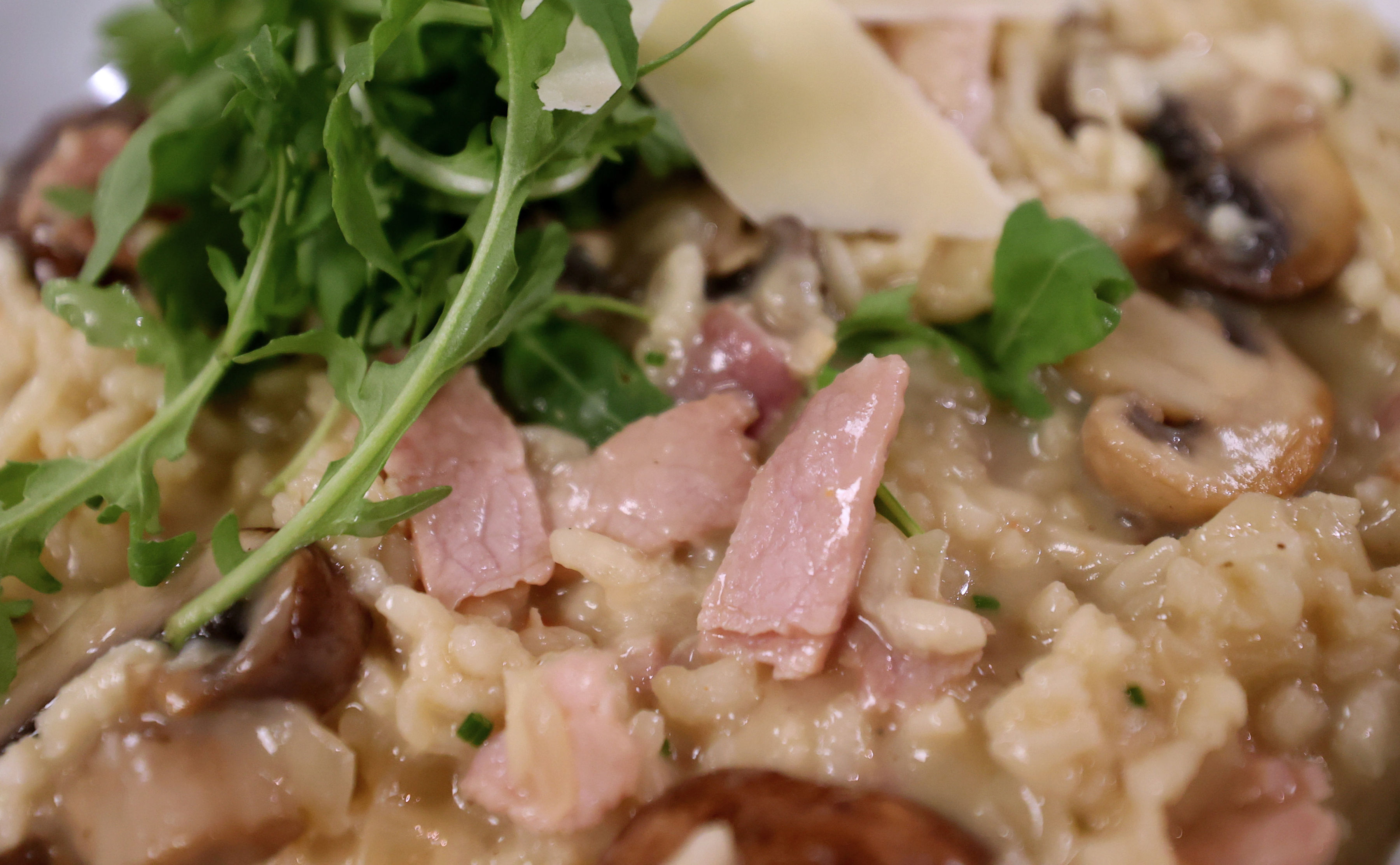 RISOTTO WITH MUSHROOM & UNSMOKED BACK RASHERS - Best Bacon Recipes